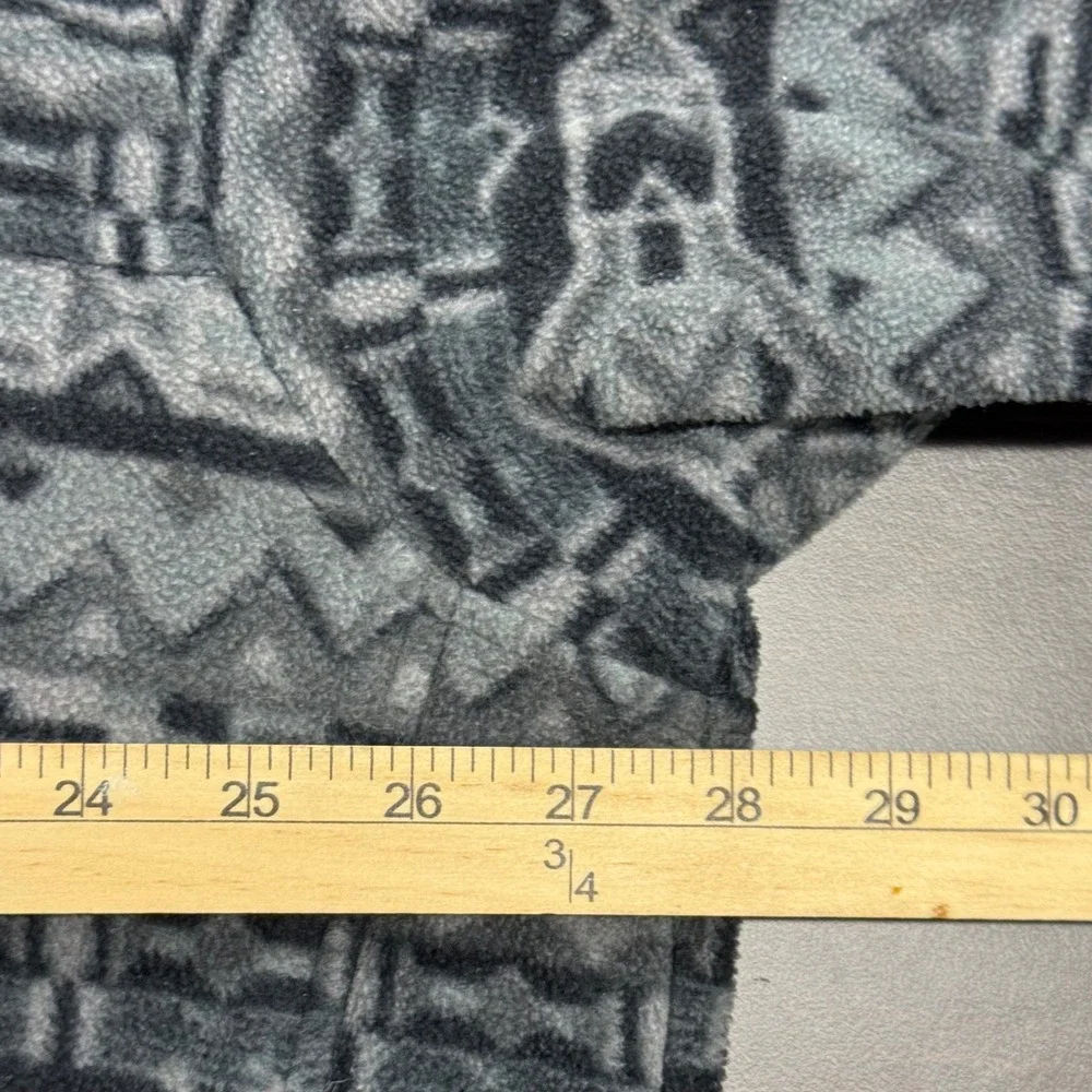 Columbia Fleece Jacket Mens XXL Grey Aztec Geometric Full Zip Excellent‎ Print